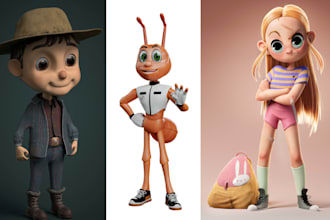 3d character modeling cartoon pixar style mascot design stylized game character