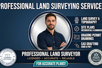 land survey draw survey plan topography land surveyor site plan grading permit