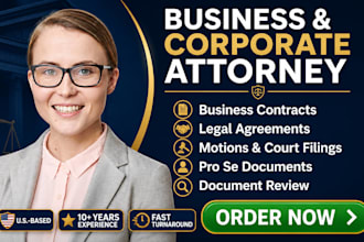professionally draft and review contracts and legal documents