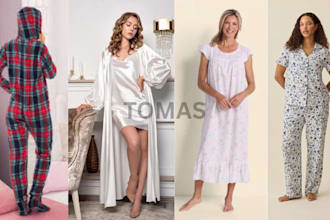 design sleepwear tech pack for pajama, nightgown, onesies, peignior, nightwears