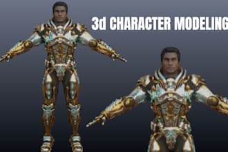 do 3d model game character design 3d asset 3d game character