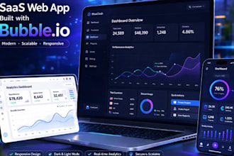 develop bubble io saas app mvp or custom web app as expert developer