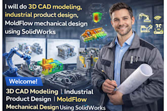 do 3d cad modeling industrial product design  moldflow mechanical design