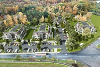renovate 3d residential complex, urban master plan, cgi real estate development