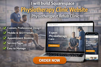 build squarespace physiotherapy clinic website physiotherapeut rehab clinic site