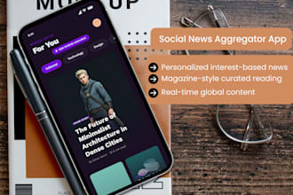 a news aggregator app like flipboard and google news with ai feed