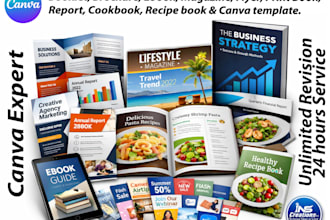 design booklet, brochure, ebook, magazine, canva expert