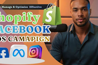 be your facebook ads manager for shopify sales meta advertising and store trafic