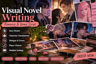 write your visual novel romance and game script