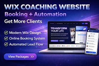 build a wix website for coaches with booking and automation