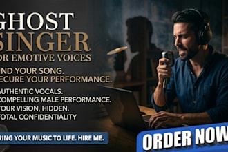 be your professional male ghostwriter and rap vocalist