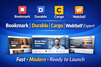 create a modern website with bookmark durable cargo or webself
