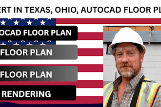 do texas, ohio autocad 2d floor plans, 3d house plan and 3d floor plan design