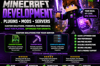 minecraft server developer, mod minecraft, minecraft plugin, minecraft server