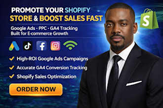 setup and manage shopify google ads ppc campaign shopify ga4 analytics tracking