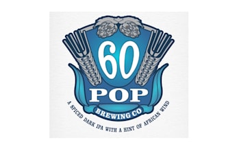 do iconic an awesome beer label logo for birthday home brew