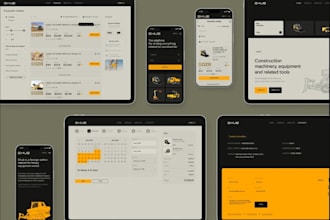 design modern UI UX for equipment rental and logistics platforms