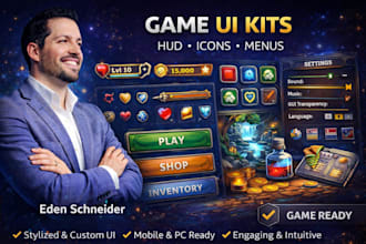 create game ui kits hud icons button menus for moblie game development