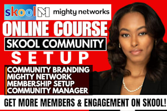 setup skool community skool management mighty network online course setup