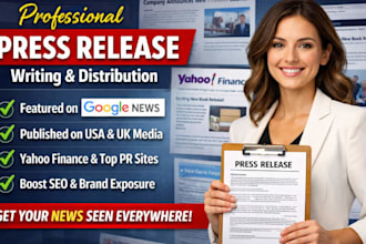 write and distribute a professional press release for media coverage