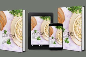 ich entwerfe ein premium kochbuch cover oder rezeptbuch cover