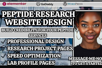 peptide research site biotech site design laboratory website molecular research