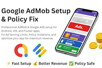 setup google admob, adx, mediation and fix policy issues
