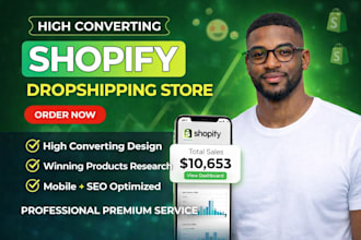build a high converting shopify dropshipping store or shopify website design