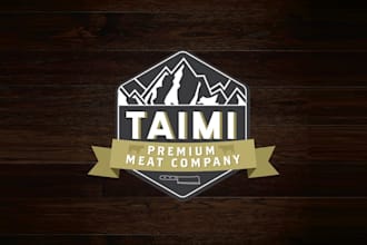 create a vintage food logo for rocky mountain farmer