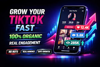 manage tiktok  marketing and promotion for organic follower growth