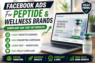 setup peptide facebook ads peptide marketing ads  google ads supplement funnel