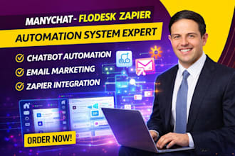 manychat flodesk zapier automation chatbot email marketing integration