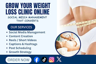 manage social media for weight loss clinics to grow clients and engagement