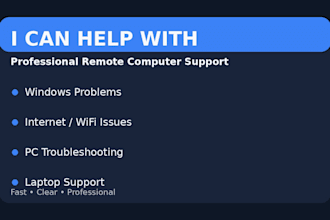 provide remote IT support for your computer problems
