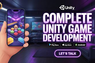 develop 2d 3d mobile game in unity game development