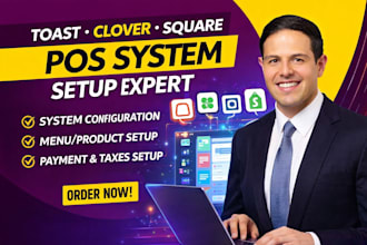 toast pos clover pos square pos loyverse shopify lightspeed setup