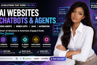 ai website, ai chatbot, ai agent, voice agent ai mobile app, saas app automation