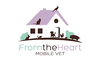 design best quality heart mobile vet logo