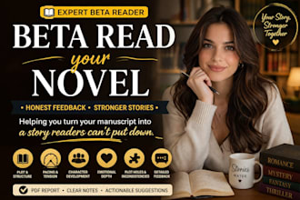 betareading your fiction books and novel for plot holes and expert feedback