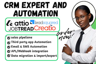 jobtread crm setup attio CRM leadsquared automation creatio CRM integration