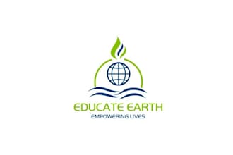 design monogram custom educate earth logo for you