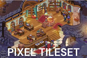 do pixel art tileset pixel environment 2d game top down game art indie game