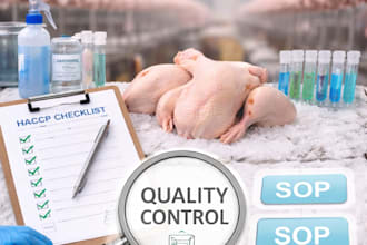 create haccp plans, sops and food safety documents for poultry businesses