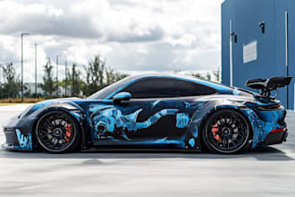 create vehicle wrap design, vehicle graphics, food truck