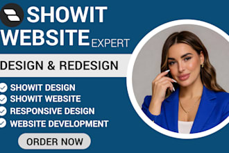 design and redesign showit customize showit template website
