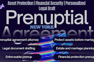 draft new york prenup for marriage contract asset protection and estate planning