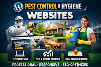 do wordpress pest control website termite inspection hygiene service local trade
