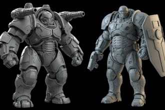 sculpt 3d miniature action figure 3d figurine tabletop dnd model for 3d printing