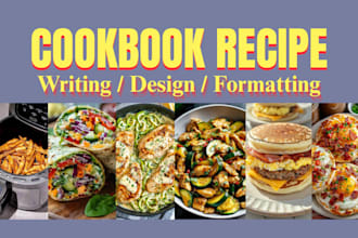 design, write, format cookbook recipe air fryer keto high protein dessert vegan