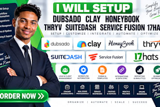 setup dubsado clay honeybook thryv suitedash service fusion  17hats integration